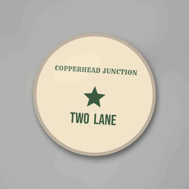 Two Lane button by Copperhead Junction