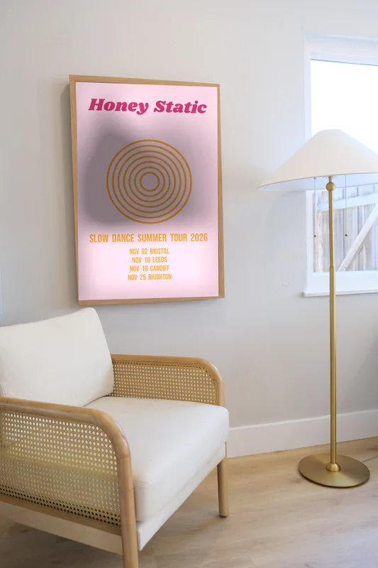 Slow Dance Summer tour poster 2026 by Honey Static