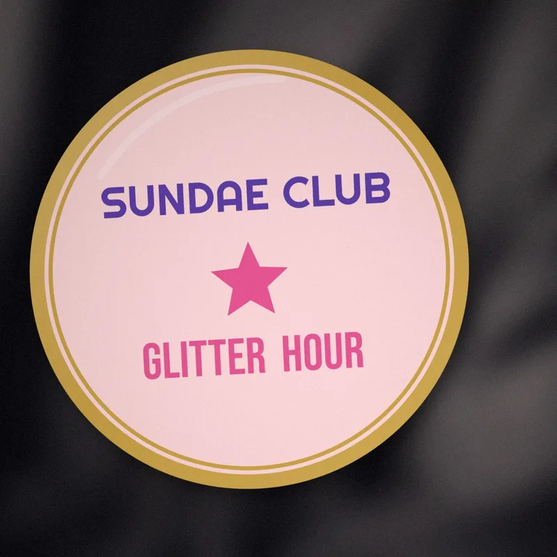 Glitter Hour enamel pin by Sundae Club