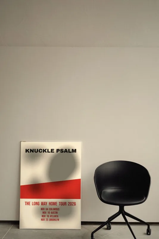 The Long Way Home tour poster 2026 by Knuckle Psalm