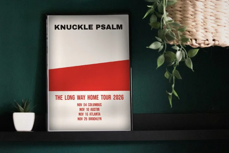 The Long Way Home tour poster 2026 by Knuckle Psalm