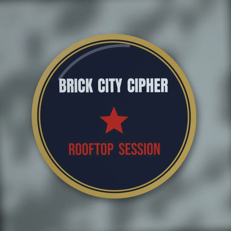 Rooftop Session enamel pin by Brick City Cipher