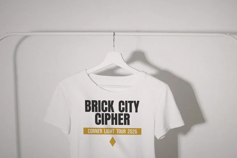 Corner Light tour tee 2026 by Brick City Cipher