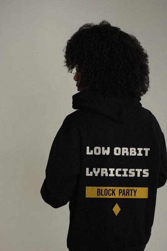 Block Party hoodie by Low Orbit Lyricists