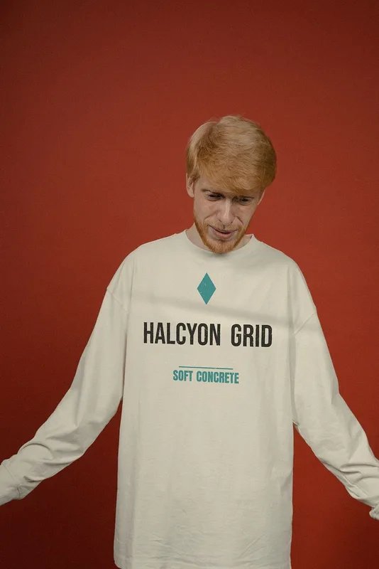 Soft Concrete longsleeve by Halcyon Grid