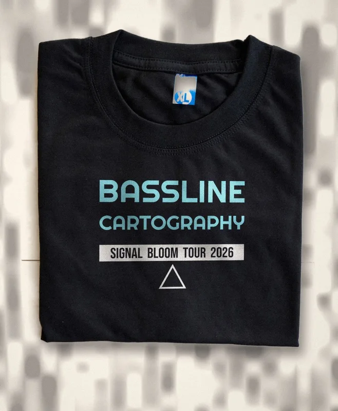 Signal Bloom tour tee 2026 by Bassline Cartography