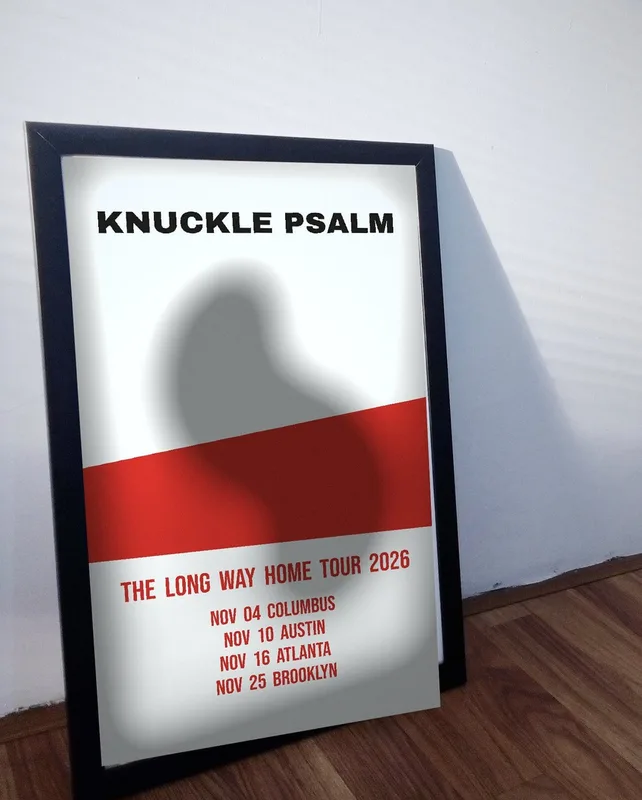 The Long Way Home tour poster 2026 by Knuckle Psalm