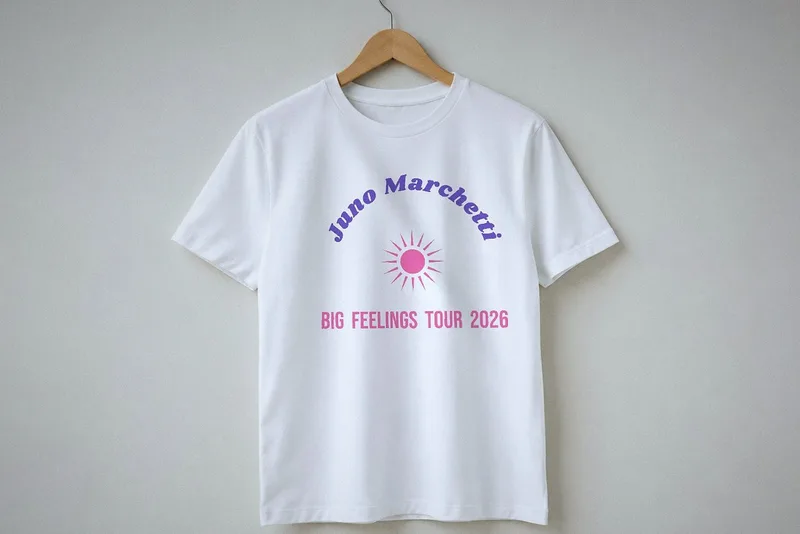 Big Feelings tour tee 2026 by Juno Marchetti