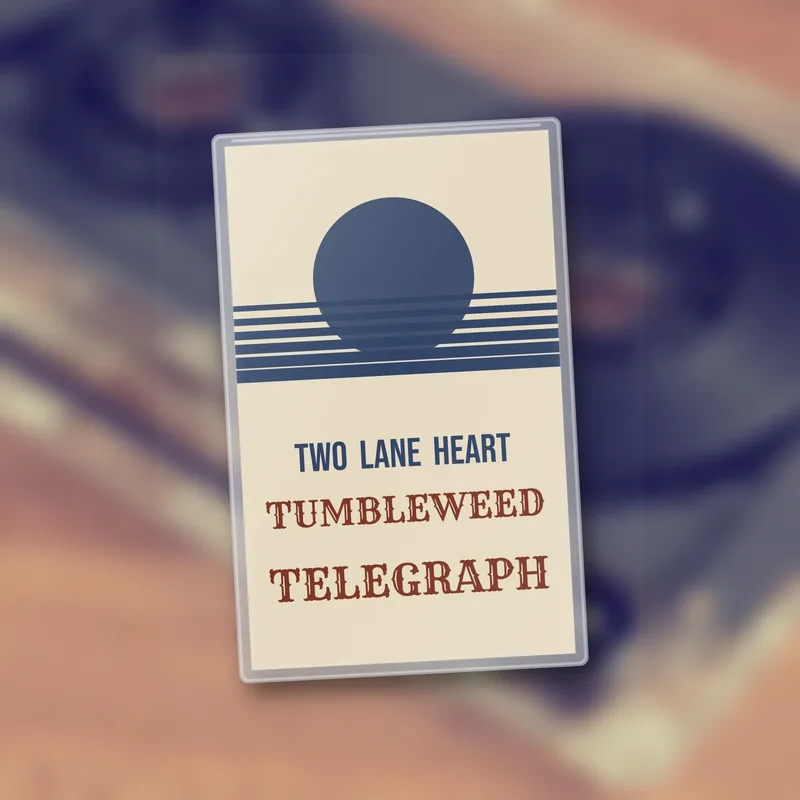 Two Lane Heart cassette by Tumbleweed Telegraph