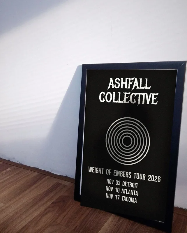 Weight of Embers tour poster 2026 by Ashfall Collective