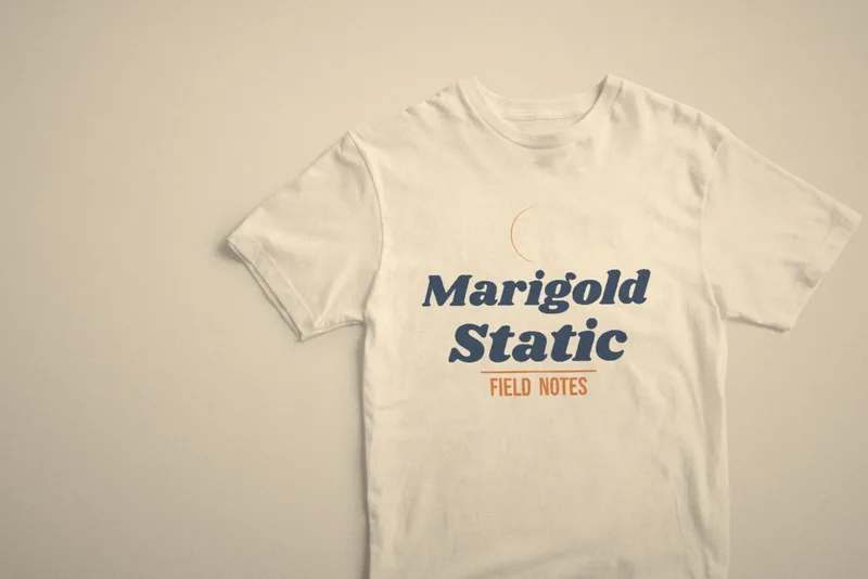 Field Notes tee by Marigold Static