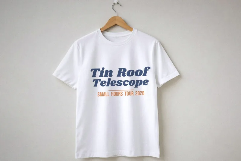 Small Hours tour tee 2026 by Tin Roof Telescope