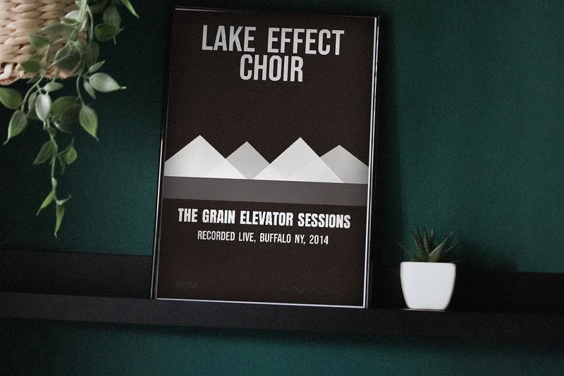 Lake Effect Choir, Grain Elevator Sessions screen print, 2014 by Lake Effect Choir