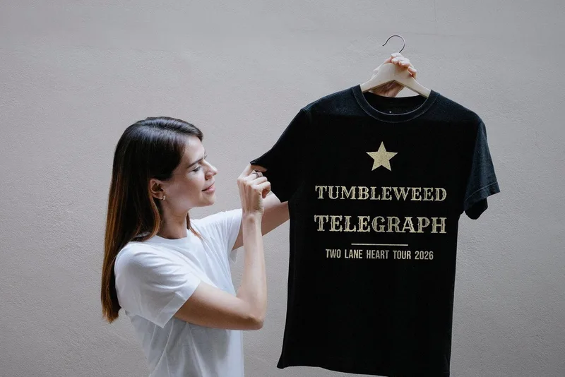 Two Lane Heart tour tee 2026 by Tumbleweed Telegraph