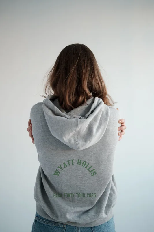 Wyatt Hollis, Back Forty tour hoodie, 2025 by Wyatt Hollis