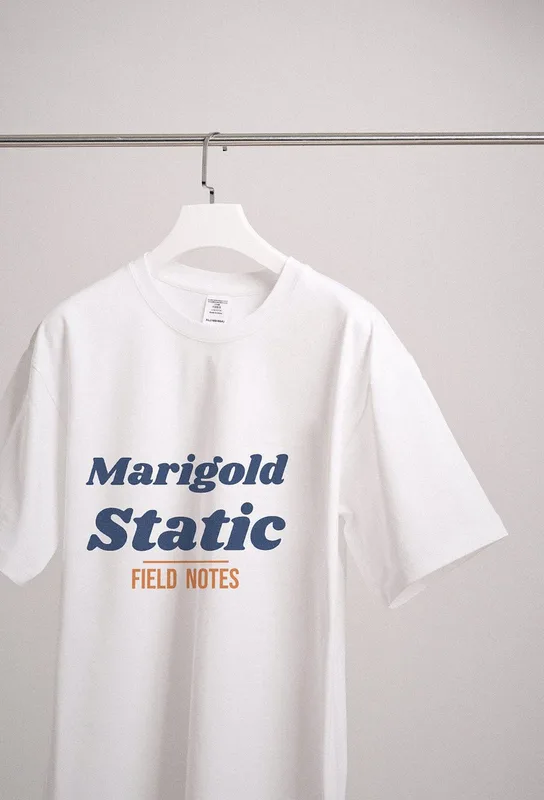 Field Notes tee by Marigold Static