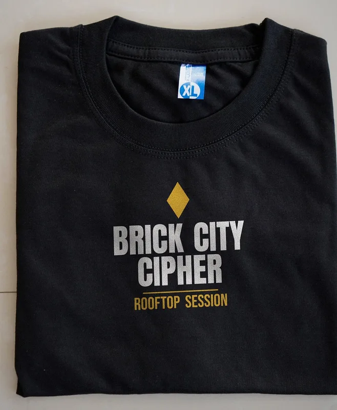 Rooftop Session logo tee by Brick City Cipher