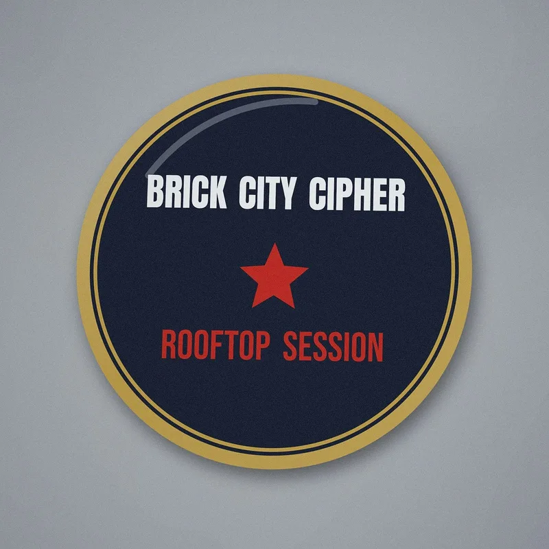 Rooftop Session enamel pin by Brick City Cipher