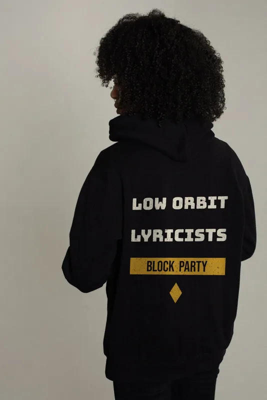 Block Party hoodie by Low Orbit Lyricists