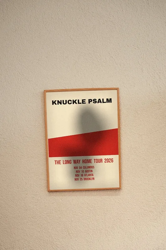 The Long Way Home tour poster 2026 by Knuckle Psalm