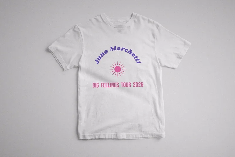 Big Feelings tour tee 2026 by Juno Marchetti