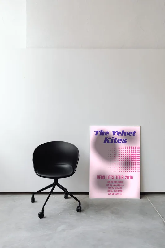 The Velvet Kites, Neon Lots tour poster, 2016 by The Velvet Kites