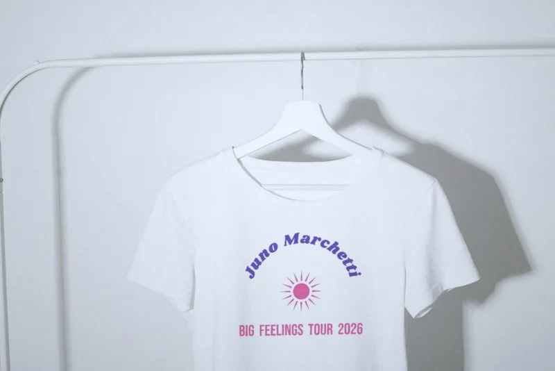 Big Feelings tour tee 2026 by Juno Marchetti
