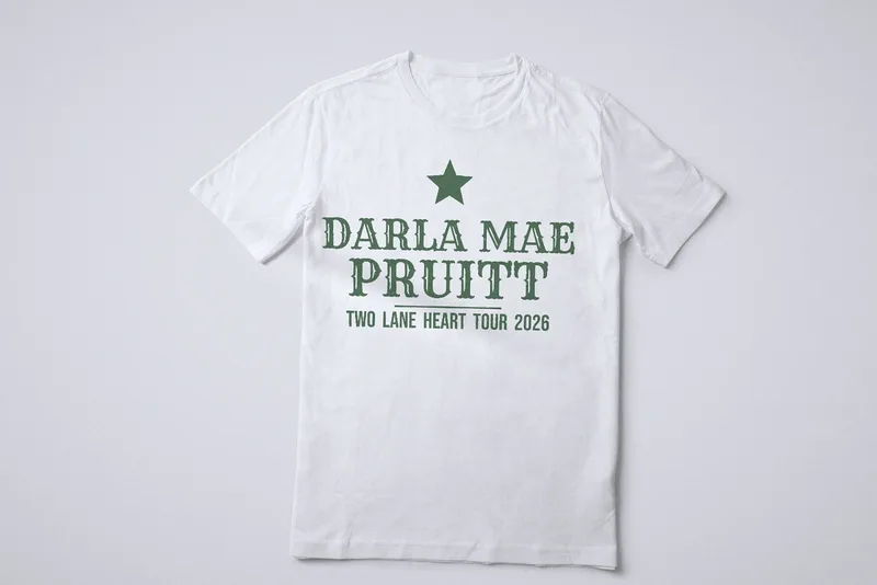 Two Lane Heart tour tee 2026 by Darla Mae Pruitt