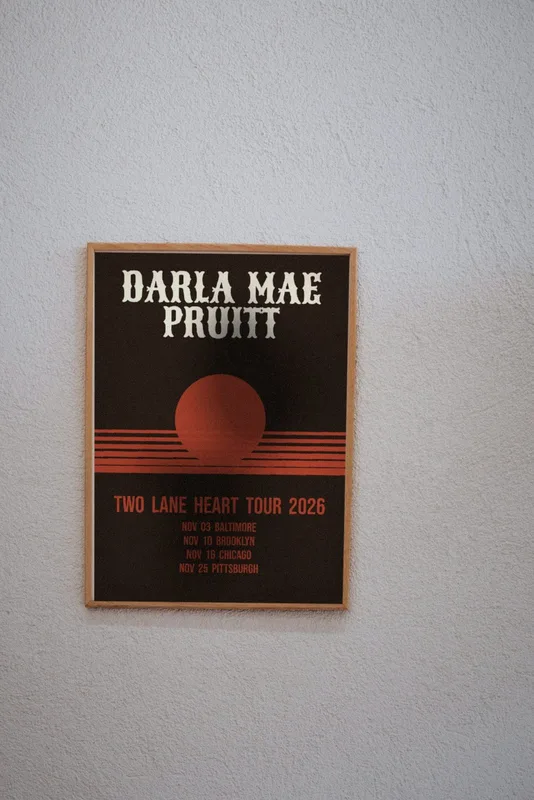 Two Lane Heart tour poster 2026 by Darla Mae Pruitt
