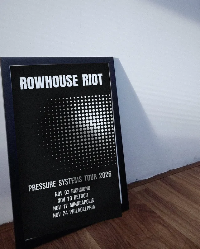 Pressure Systems tour poster 2026 by Rowhouse Riot