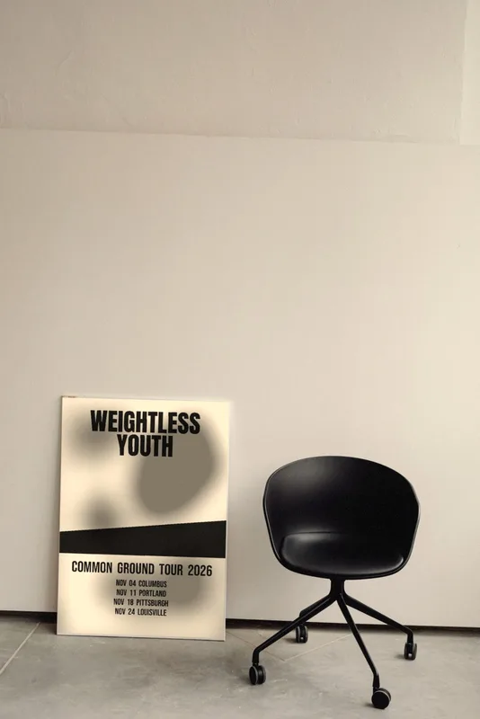 Common Ground tour poster 2026 by Weightless Youth
