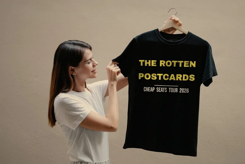 Cheap Seats tour tee 2026 by The Rotten Postcards