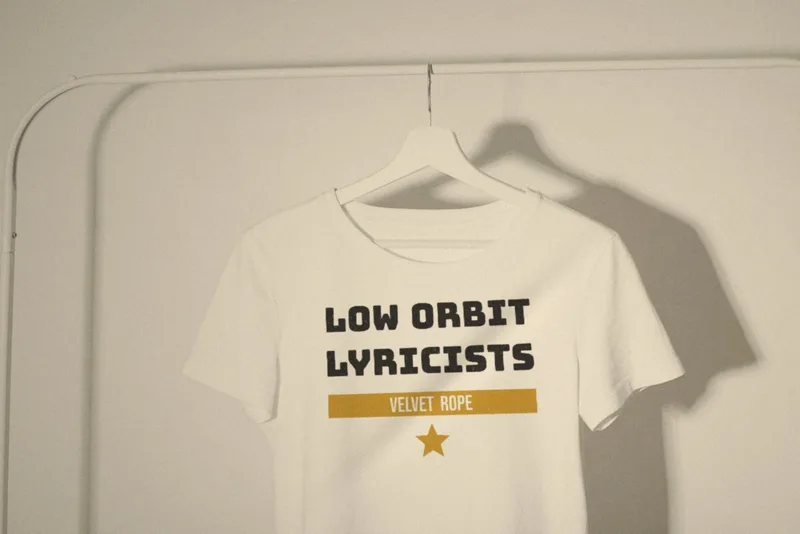Velvet Rope logo tee by Low Orbit Lyricists