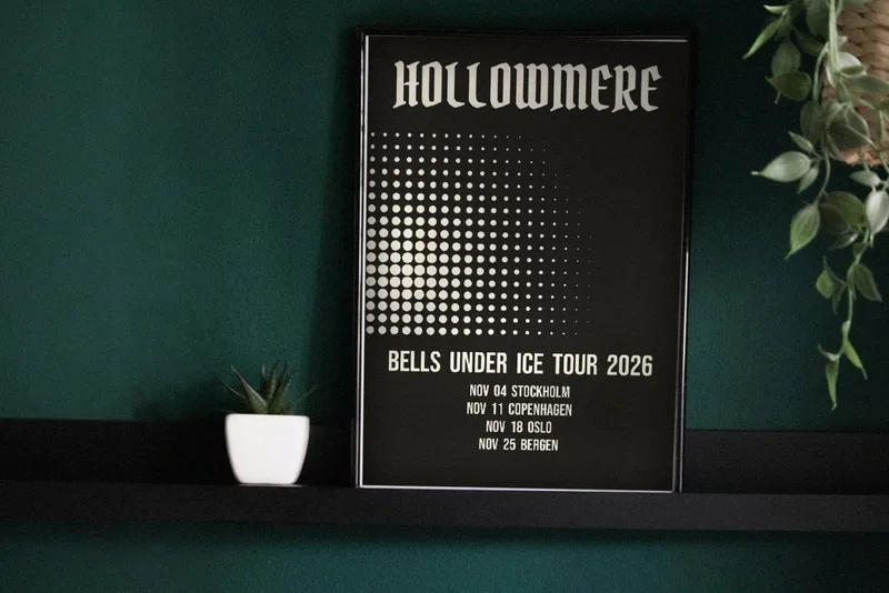 Bells Under Ice tour poster 2026 by Hollowmere