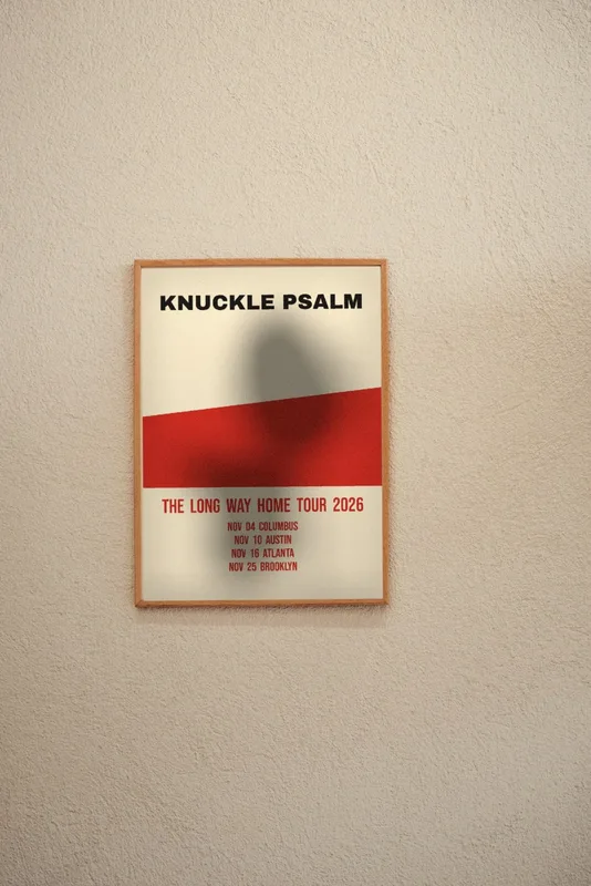 The Long Way Home tour poster 2026 by Knuckle Psalm