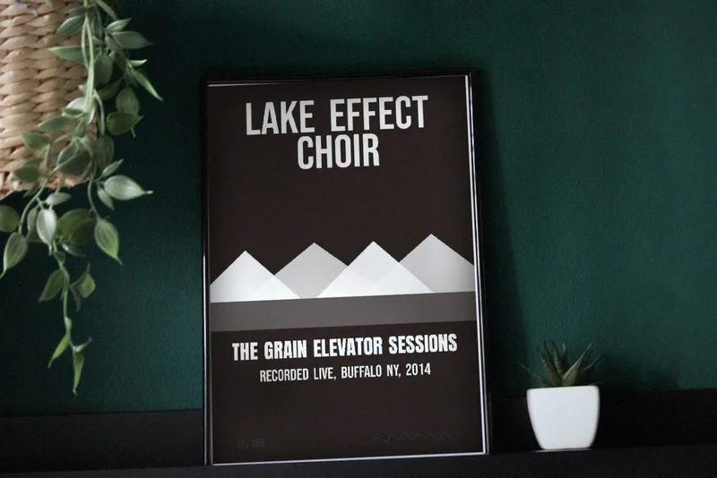 Lake Effect Choir, Grain Elevator Sessions screen print, 2014 by Lake Effect Choir