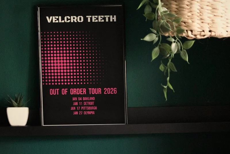 Cheap Seats tour poster 2026 by Velcro Teeth