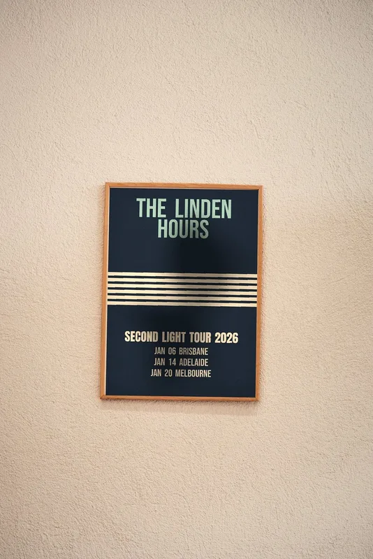 Second Light tour screen print 2026 by The Linden Hours