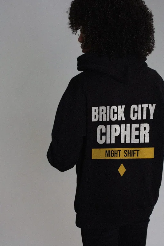 Night Shift hoodie by Brick City Cipher