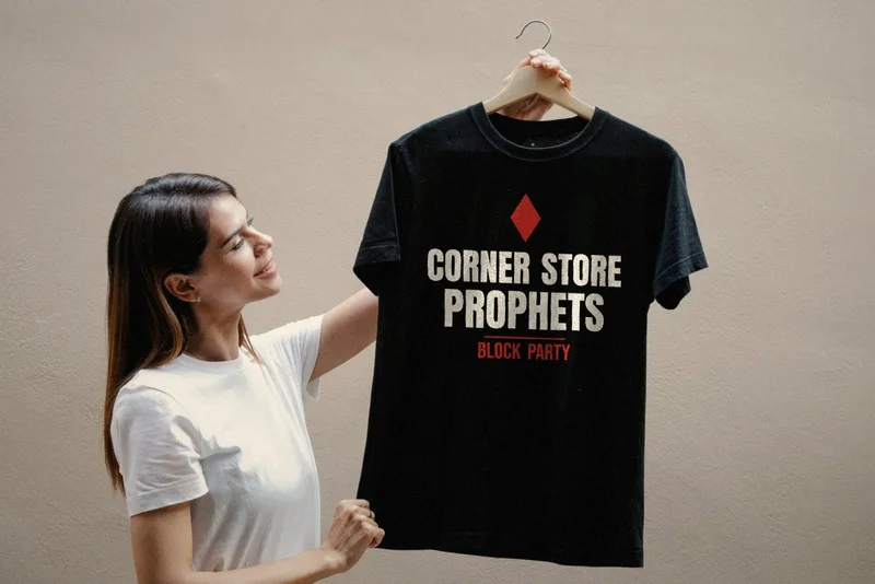 Block Party logo tee by Corner Store Prophets