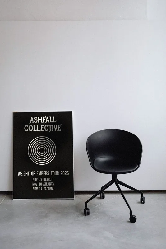Weight of Embers tour poster 2026 by Ashfall Collective