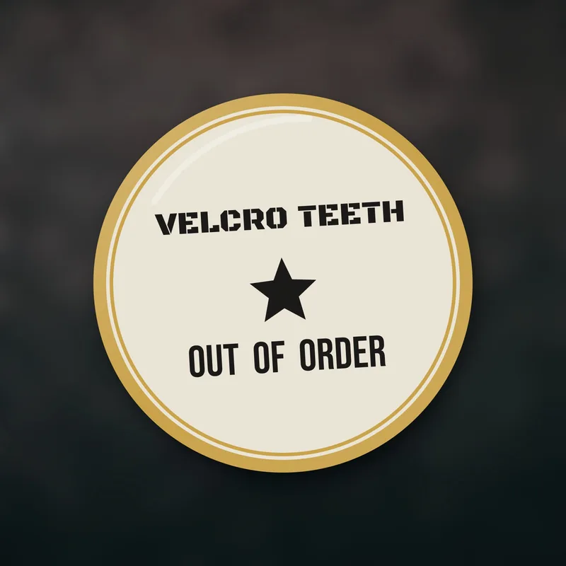 Out of Order enamel pin by Velcro Teeth