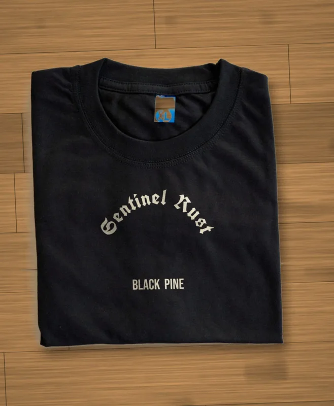Black Pine tee by Sentinel Rust