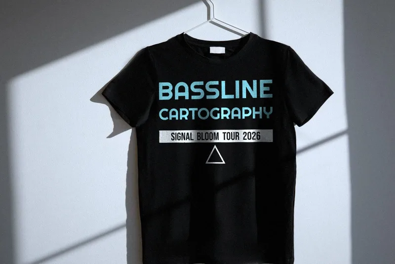 Signal Bloom tour tee 2026 by Bassline Cartography