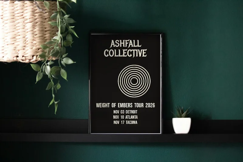 Weight of Embers tour poster 2026 by Ashfall Collective