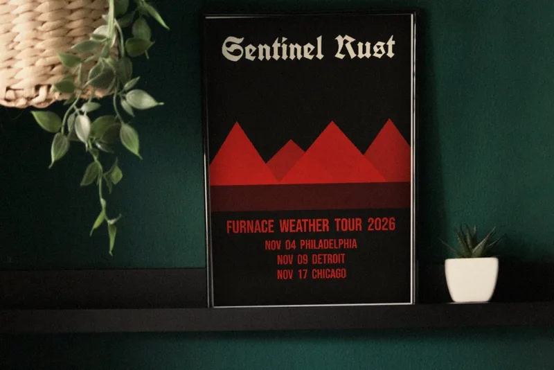 Furnace Weather tour poster 2026 by Sentinel Rust