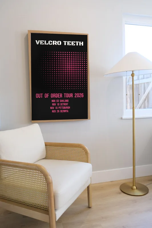 Cheap Seats tour poster 2026 by Velcro Teeth