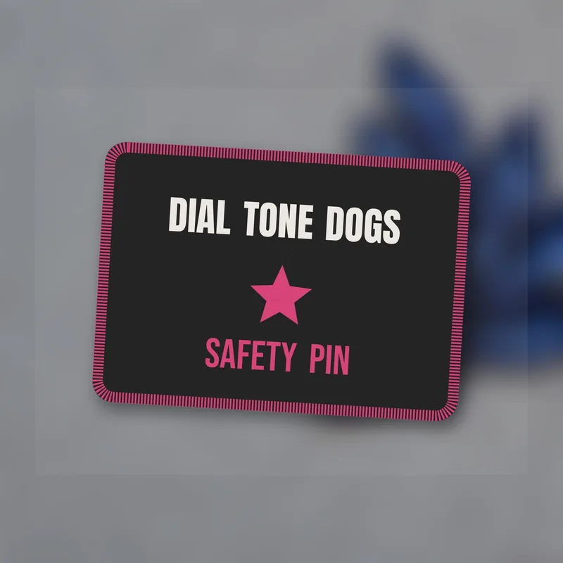 Safety Pin patch by Dial Tone Dogs