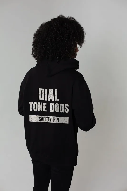 Safety Pin zip hoodie by Dial Tone Dogs