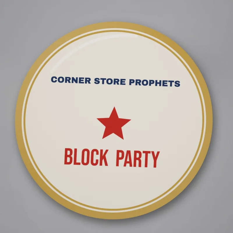 Block Party enamel pin by Corner Store Prophets